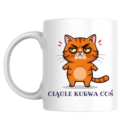 Kubek do biura z kotem Ciągle coś Kubek do biura z kotem Ciągle coś