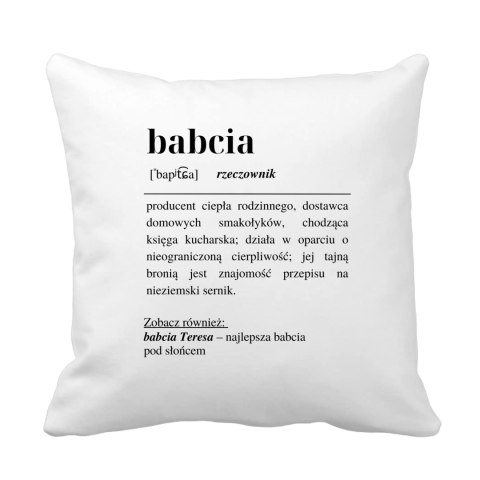 Poduszka Definicja babci z dowolnym imieniem