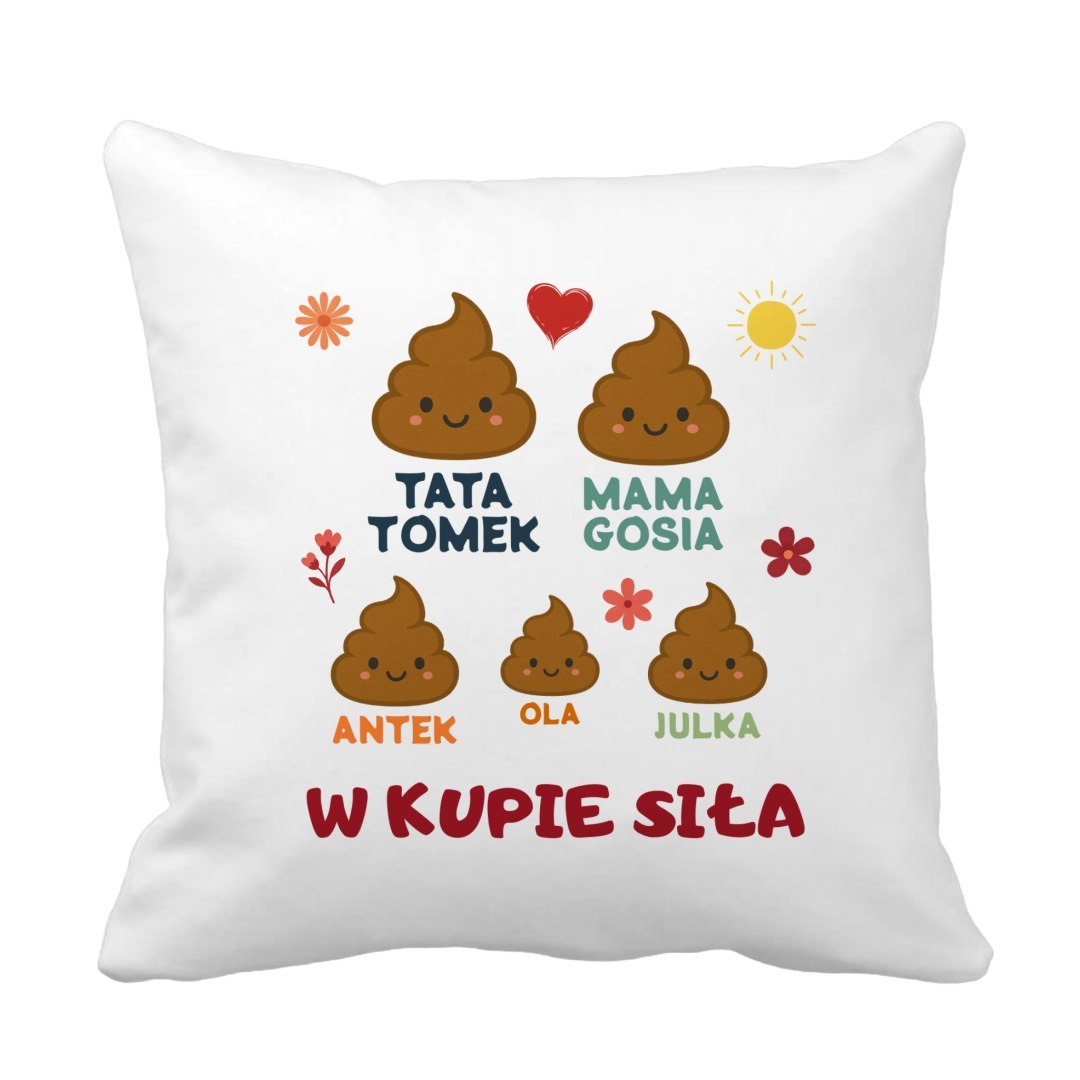 Poduszka Rodzina w kupie siła