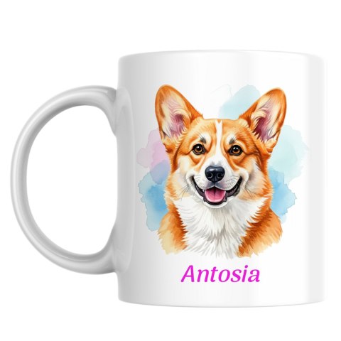 Kubek Corgi z dowolnym imieniem