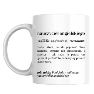 Kubek Definicja nauczyciela angielskiego z dowolnym imieniem