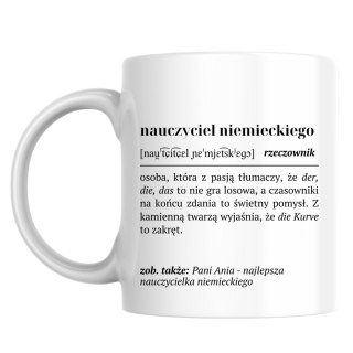 Kubek Definicja nauczyciela niemieckiego z dowolnym imieniem