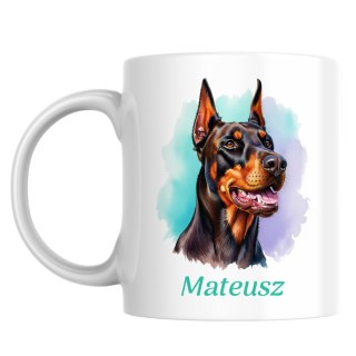 Kubek Doberman z dowolnym imieniem