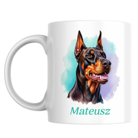 Kubek Doberman z dowolnym imieniem