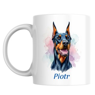 Kubek Doberman z dowolnym imieniem