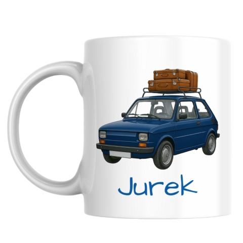 Kubek Fiat 126p Maluch granatowy