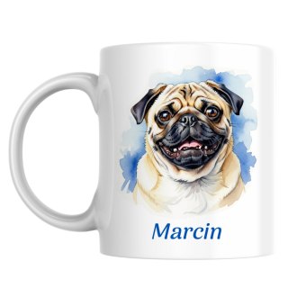 Kubek Mops z dowolnym imieniem