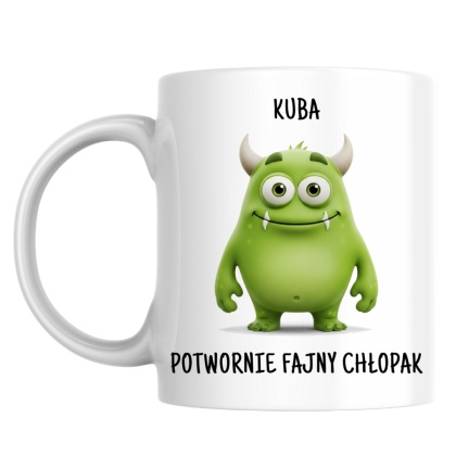 Kubek na dzień chłopaka potwornie fajny chłopak z dowolnym imieniem