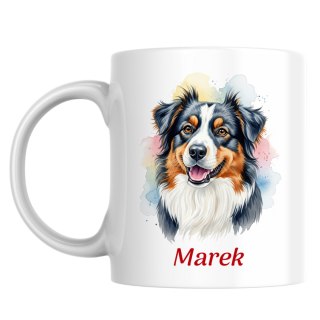 Kubek Owczarek australijski (Australian Shepherd) z dowolnym imieniem
