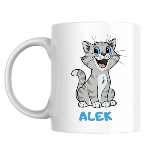 Kubek Siwy kotek z dowolnym imieniem