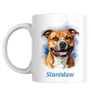 Kubek Staffordshire Bull Terrier (Staffik) z dowolnym imieniem