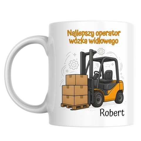 Kubek Wózek widłowy z dowolnym imieniem