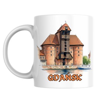 Kubek Żuraw Gdański akwarela