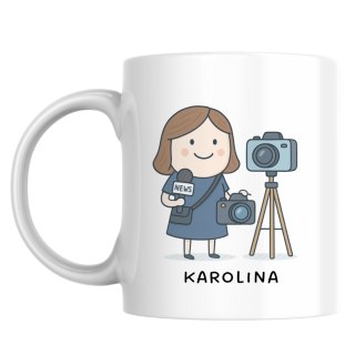 Kubek dla dziennikarki z dowolnym imieniem