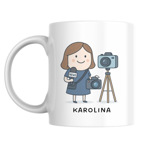 Kubek dla dziennikarki z dowolnym imieniem