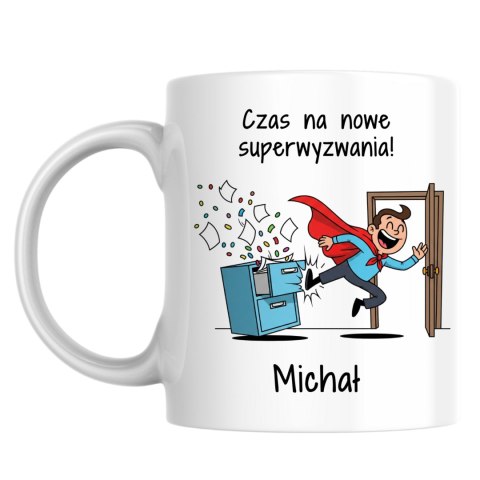 Kubek dla kolegi odchodzącego z pracy z dowolnym imieniem