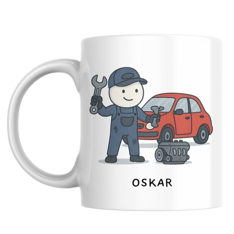 Kubek dla mechanika z dowolnym imieniem