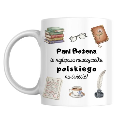 Kubek dla nauczycielki polskiego z dowolnym imieniem