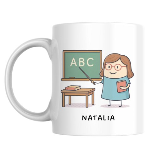 Kubek dla nauczycielki z dowolnym imieniem