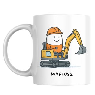 Kubek dla operatora koparki z dowolnym imieniem