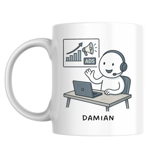 Kubek dla specjalisty ds. marketingu z dowolnym imieniem