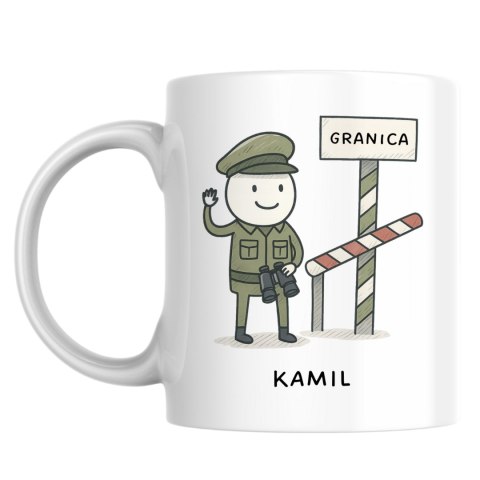 Kubek dla strażnika granicznego z dowolnym imieniem