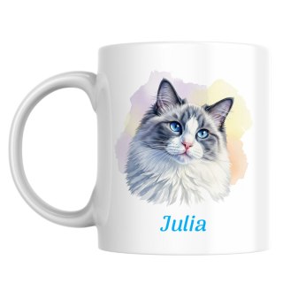 Kubek kot Ragdoll z dowolnym imieniem