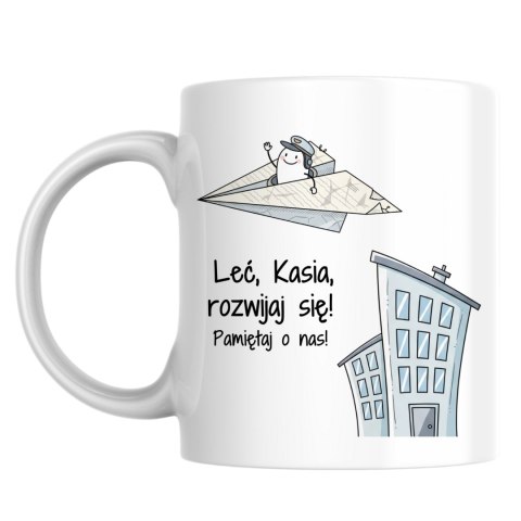 Kubek na pożegnanie z pracy z dowolnym imieniem