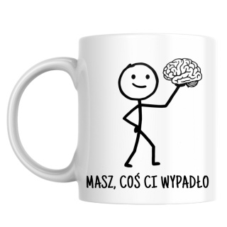 Kubek z patyczakiem masz coś ci wypadło z dowolnym imieniem