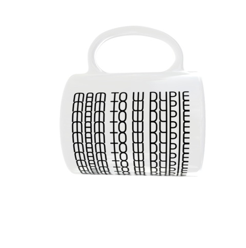 Śmieszny kubek do biura z ukrytym napisem Mam to w d*pie