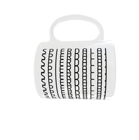 Śmieszny kubek do biura z ukrytym napisem Sp*erdalaj