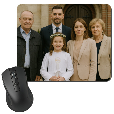 Podkładka pod myszkę ze zdjęciem - pamiątka I Komunii Świętej Podkładka pod myszkę ze zdjęciem - pamiątka I Komunii Świętej