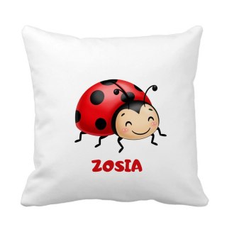 Poduszka Biedronka z dowolnym imieniem