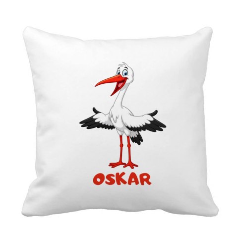 Poduszka Bocian z dowolnym imieniem