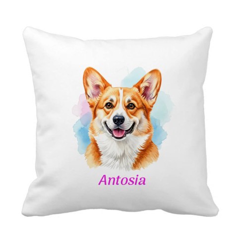 Poduszka Corgi z dowolnym imieniem