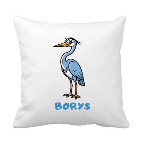 Poduszka Czapla z dowolnym imieniem