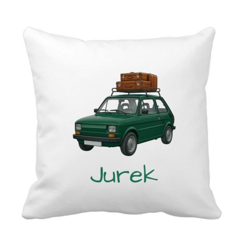 Poduszka Fiat 126p zielony