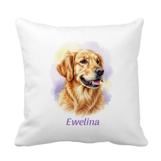 Poduszka Golden Retriever z dowolnym imieniem