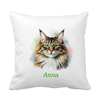 Poduszka Kot norweski leśny z dowolnym imieniem