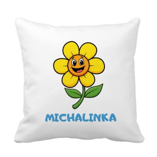 Poduszka Kwiatek z dowolnym imieniem