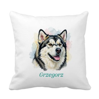 Poduszka Malamut z dowolnym imieniem