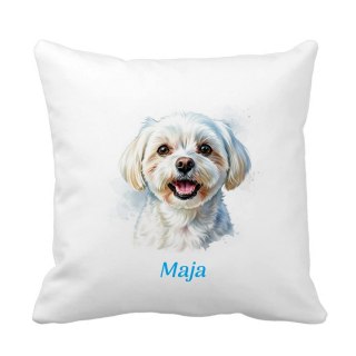 Poduszka Maltańczyk z dowolnym imieniem