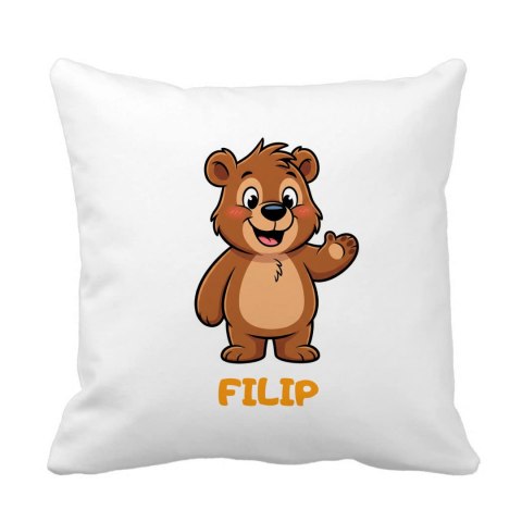 Poduszka Miś Niedźwiadek z dowolnym imieniem