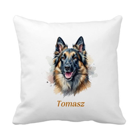 Poduszka Owczarek niemiecki z dowolnym imieniem