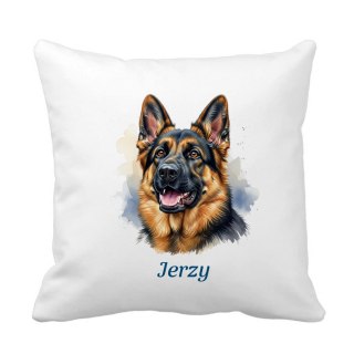 Poduszka Owczarek niemiecki z dowolnym imieniem
