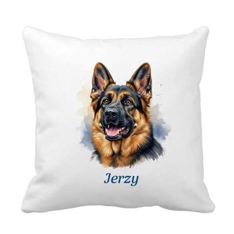 Poduszka Owczarek niemiecki z dowolnym imieniem