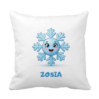 Poduszka Płatek śniegu z dowolnym imieniem