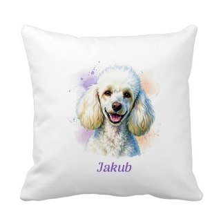Poduszka Pudel z dowolnym imieniem
