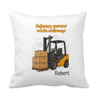 Poduszka Wózek widłowy z dowolnym imieniem