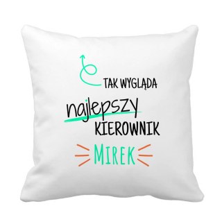 Poduszka dla kierownika z dowolnym imieniem